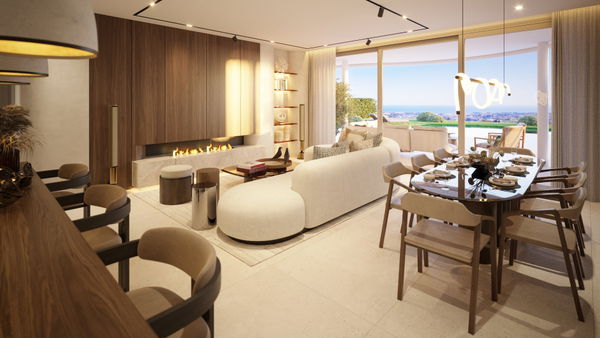 Luxurious apartment with private garden and pool in gated community in Benahavís