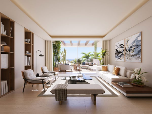 Beautiful apartment with huge terraces on the Golden Mile Marbella