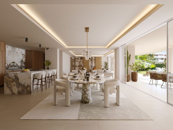 Beautiful apartment with huge terraces on the Golden Mile Marbella