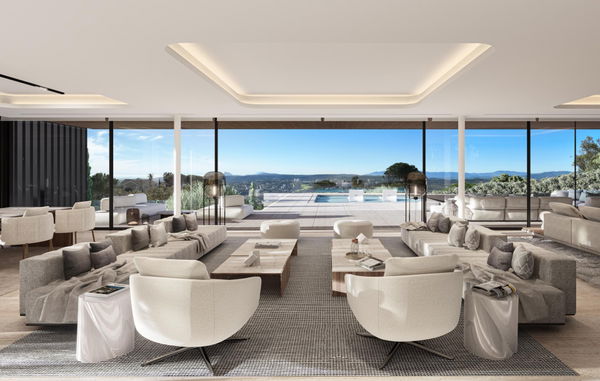 Architectural villa with Infinity pool and panoramic sea views in La Reserva, Sotogrande