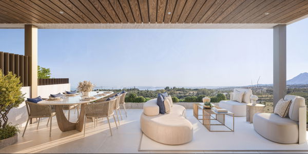 Stylish duplex penthouse with private rooftop solarium in Cancelada, Estepona