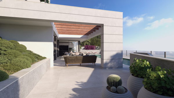 Contemporary hillside villa with panoramic views in Pinares de San Antón, Málaga