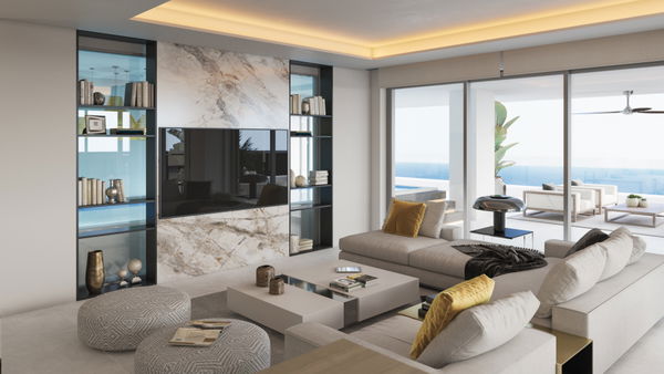 Luxury beachfront apartment in exclusive tower in Málaga West