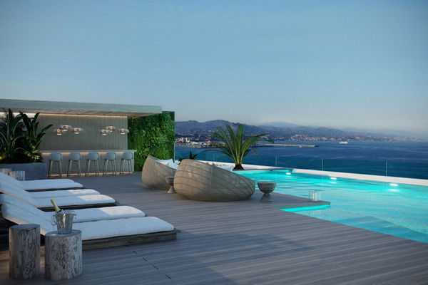 Luxury beachfront apartment in exclusive tower in Málaga West