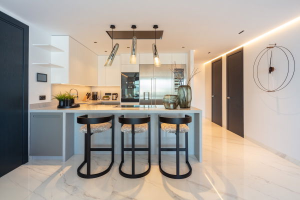 Newly renovated modern apartment on the front line of Puerto Banus, Marbella