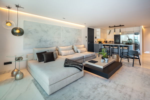 Newly renovated modern apartment on the front line of Puerto Banus, Marbella