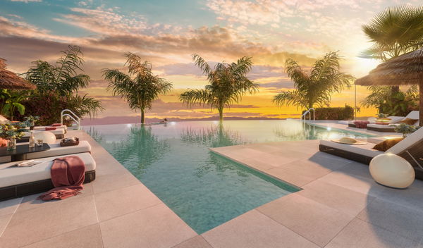 Townhouse with pool next to golf course El Chaparral