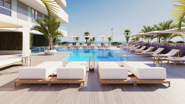 Stunning seafront penthouse on Malaga's Golden Mile, designed by Estudio Lamela