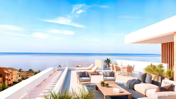 Modern new construction penthouse with stunning sea views in Estepona