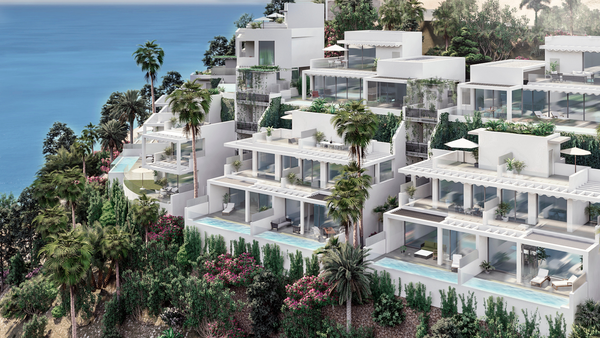 Impressive sky villa with views of the cliffs
