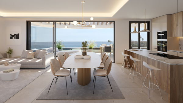 Penthouse with spectacular panoramic sea view terrace, Mijas Costa