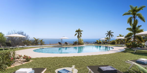 Charming penthouse with panoramic mountain and sea views