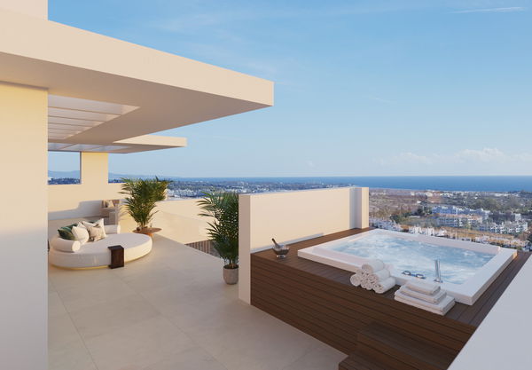 Stunning new build villa to be constructed with stunning sea views in the new Golden Mile, Estepona
