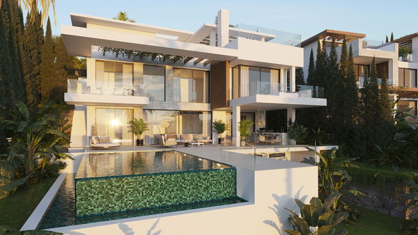 Stunning new build villa to be constructed with stunning sea views in the new Golden Mile, Estepona