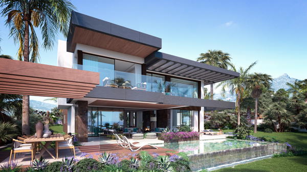 Exquisite villa project with amazing panoramic views in a closed urbanization, Nueva Andalucia