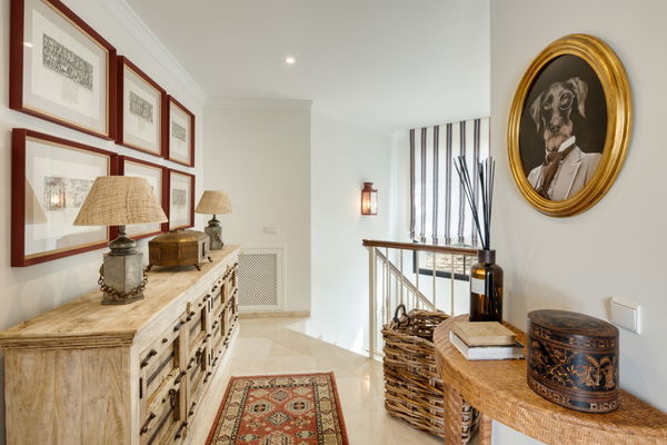 Charming Mediterranean Andalusian style villa in frontline golf in La Quinta, Benahavis