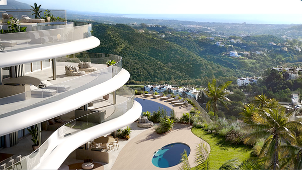 Exclusive newly built duplex penthouse with panoramic sea views and private pool in El Madroñal, Benahavis