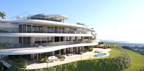 Exclusive newly built duplex penthouse with panoramic sea views and private pool in El Madroñal, Benahavis