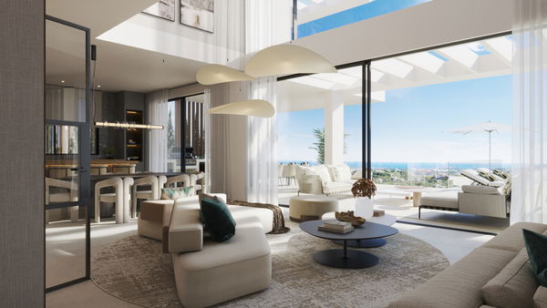 Impressive luxury villa under construction with an exclusive design and panoramic views in Estepona East