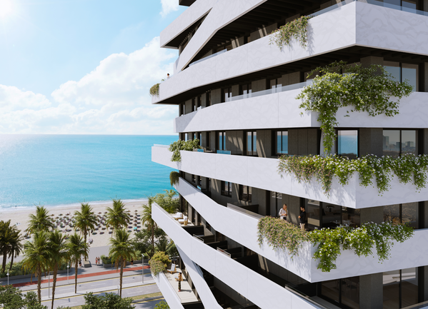 Stunning beachfront duplex penthouse in a prime city location, Pacífico, Malaga