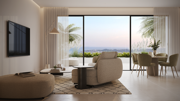 Duplex penthouse with panoramic sea-view terraces in the prestigious El Higuerón development