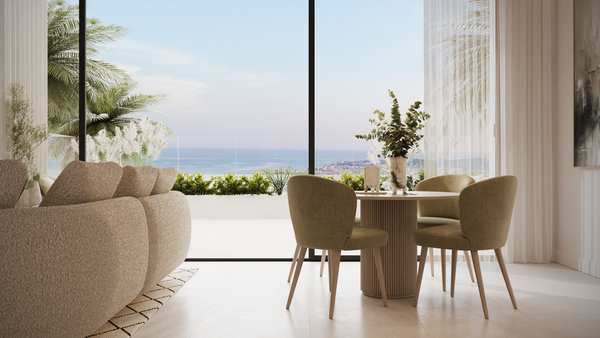Duplex penthouse with panoramic sea-view terraces in the prestigious El Higuerón development