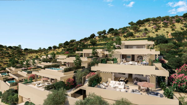Single floor sky villa in a prestigious community with unrivalled views in Benahavís
