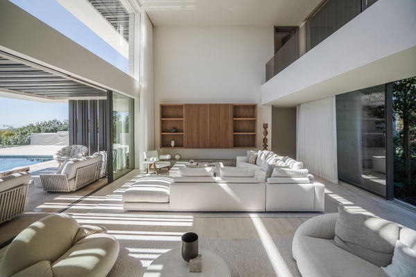 Bio architectural villa with spectacular design and open panoramic views in La Reserva, Sotogrande