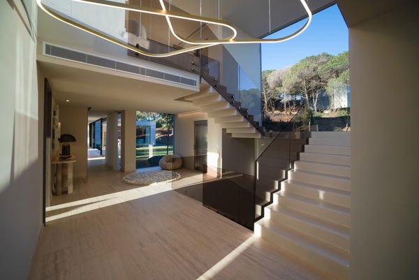 Bio architectural villa with spectacular design and open panoramic views in La Reserva, Sotogrande
