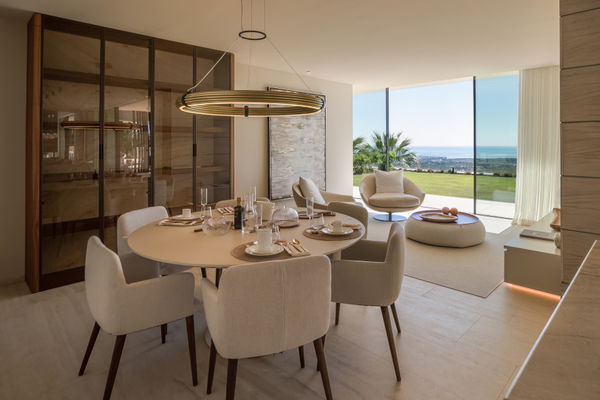 Bio architectural villa with spectacular design and open panoramic views in La Reserva, Sotogrande