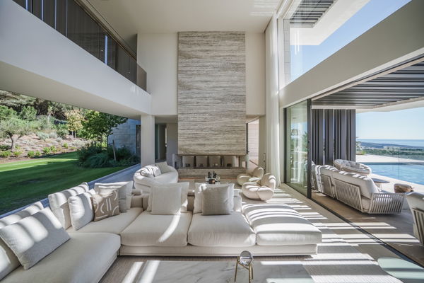Bio architectural villa with spectacular design and open panoramic views in La Reserva, Sotogrande