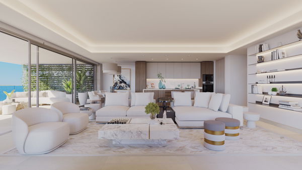 Elite architecture by the sea: duplex penthouse with rooftop pool, West Málaga