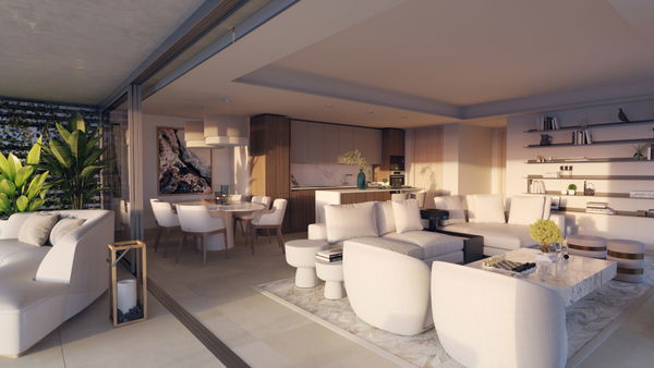 Elite architecture by the sea: duplex penthouse with rooftop pool, West Málaga