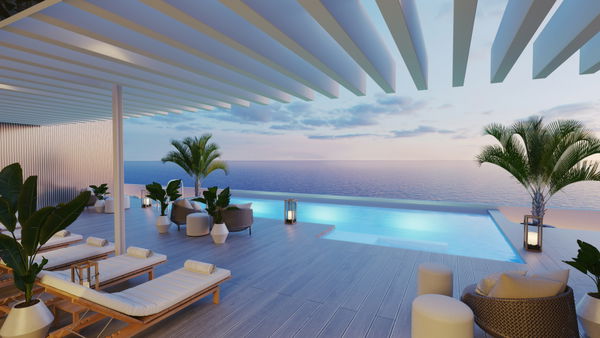 Elite architecture by the sea: duplex penthouse with rooftop pool, West Málaga