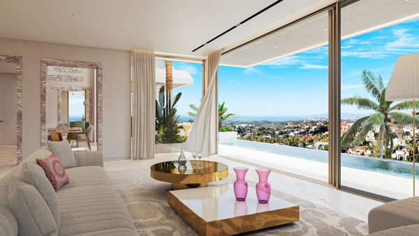 An iconic custom residence featuring Versace home design in Ocho de Oro, Marbella