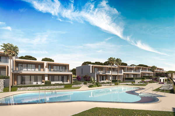 Modern and bright townhouse with spectacular views of a golf course in Reserva del Chaparral, Mijas Costa