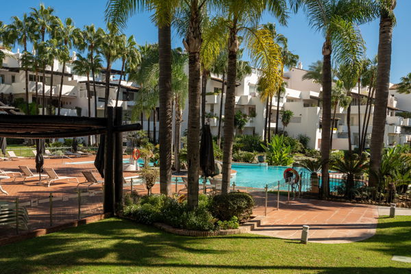 Beautifully renovated three bedroom garden apartment in Puente Romano, Marbella
