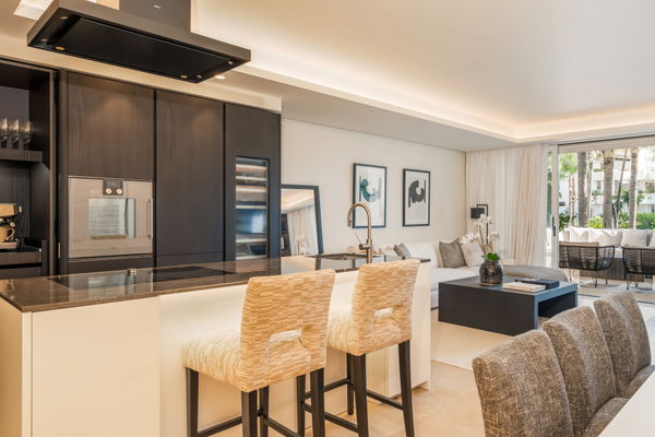 Beautifully renovated three bedroom garden apartment in Puente Romano, Marbella