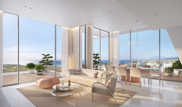 Elegant branded penthouse with sea and golf views in Finca Cortesín, Casares
