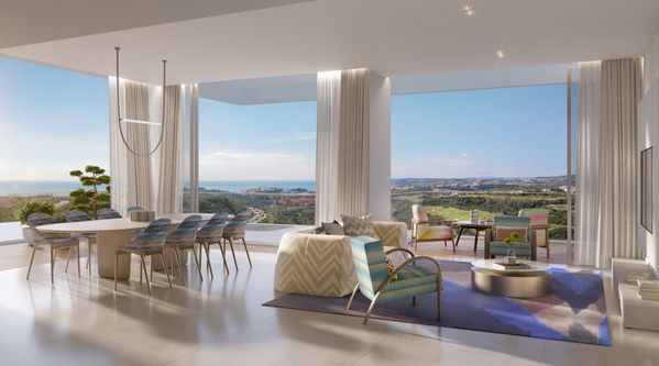 Elegant branded penthouse with sea and golf views in Finca Cortesín, Casares