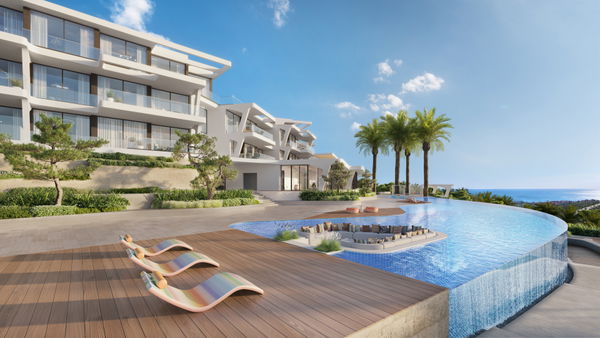 Elegant branded penthouse with sea and golf views in Finca Cortesín, Casares