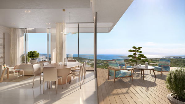 Elegant branded penthouse with sea and golf views in Finca Cortesín, Casares