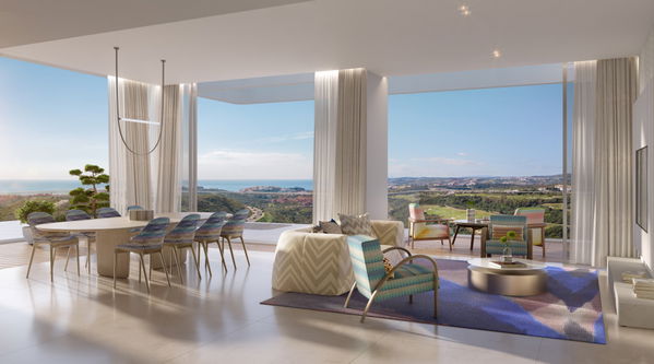 Refined branded penthouse with panoramic sea views in Finca Cortesín, Casares