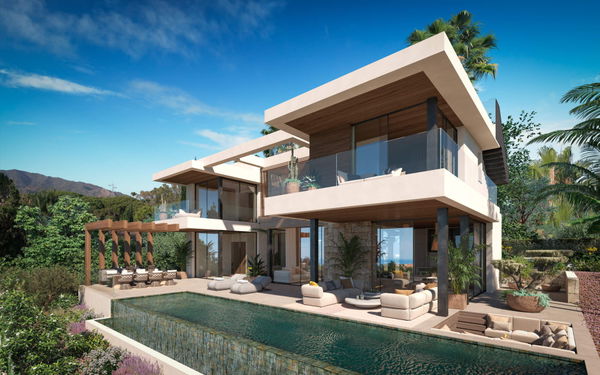 Prestigious villa project with sea and mountain views in La Carolina, Marbella Golden Mile