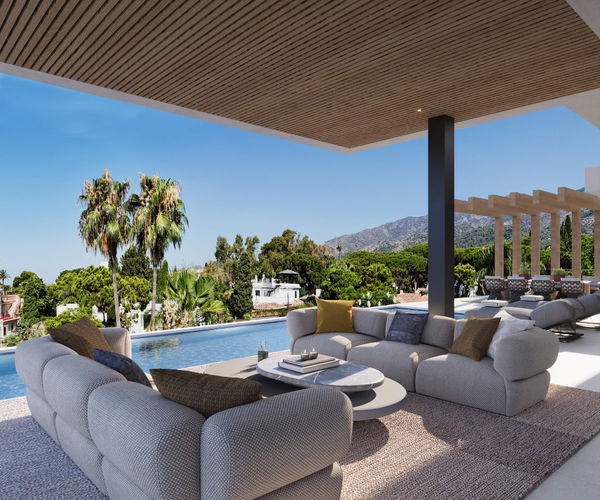 Prestigious villa project with sea and mountain views in La Carolina, Marbella Golden Mile
