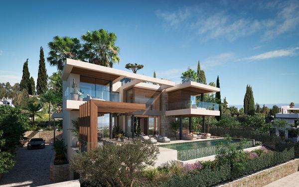 Prestigious villa project with sea and mountain views in La Carolina, Marbella Golden Mile