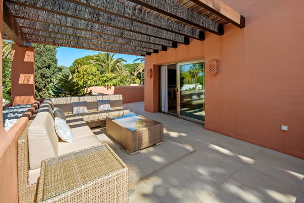 A beachfront penthouse designed around privacy and mediterranean living in La Morera, Marbella East
