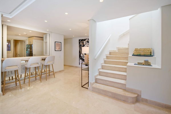 A beachfront penthouse designed around privacy and mediterranean living in La Morera, Marbella East