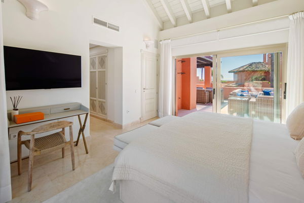 A beachfront penthouse designed around privacy and mediterranean living in La Morera, Marbella East