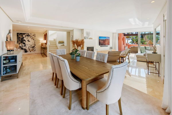A beachfront penthouse designed around privacy and mediterranean living in La Morera, Marbella East
